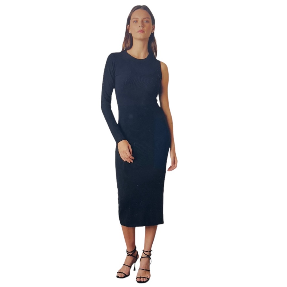 NWT VELVET (S) Trina Viscose Rib Dress - Black - Small - Picture 7 of 14